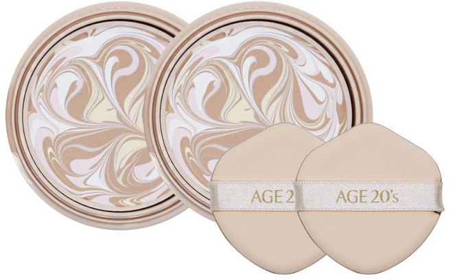 에이지투웨니스 에이지20S 에센스 커버 팩트 다이아 에디션 ID 리필, 21호, 2개