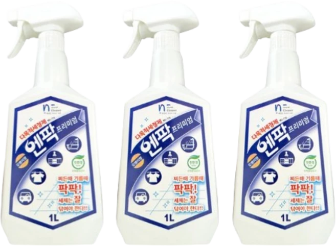 엔팍 신형 친환경 다목적 청소세제 세정제 1000ml 3개씩 판매, 3개, 1L - 쿠팡
