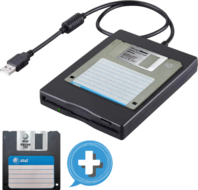 플로피디스크 드라이브 + 3.5인치 디스켓1장 외장형 USB FDD 3.5인치 디스켓리더기, 1개, USB플로피디스크드라이브FDD