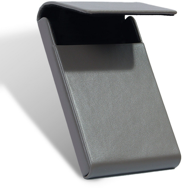 [오롬] 가죽 명함 카드 지갑 마그네틱 자석형 덮개 방식 명함 지갑 수납 하드케이스