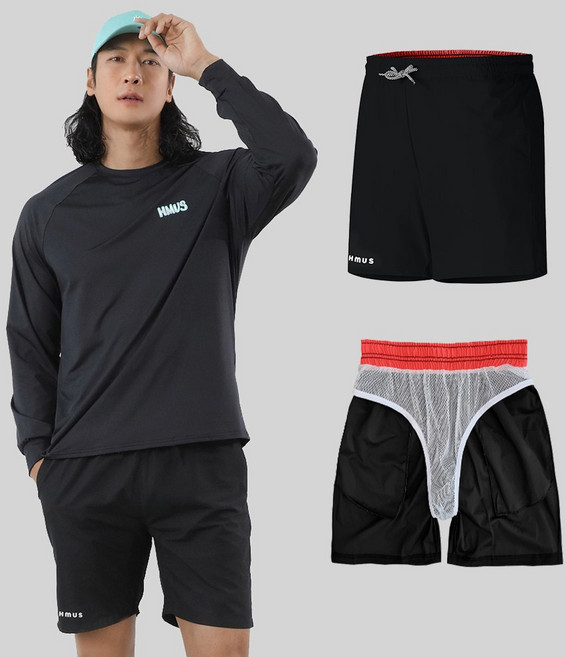 남자 래쉬가드 팬츠 수영복 하의 비치웨어 반바지 보드숏