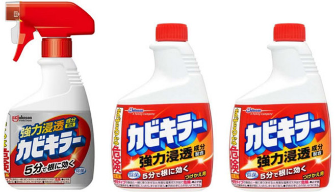 카비키라 욕실용 곰팡이 제거제 본체+ 리필 2개 세트, 1. 400g 본체1개+리필2개, 1세트