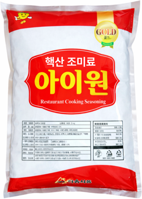 다솜식품 핵산 조미료 아이원 2kg 미원 중식, 1개