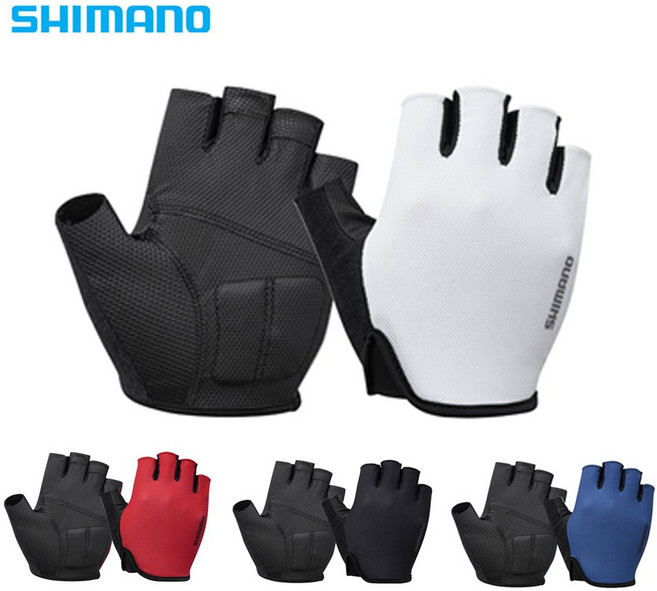 시마노 에어웨이 반장갑 남성용 라이딩 여름 장갑, 블랙, 1개