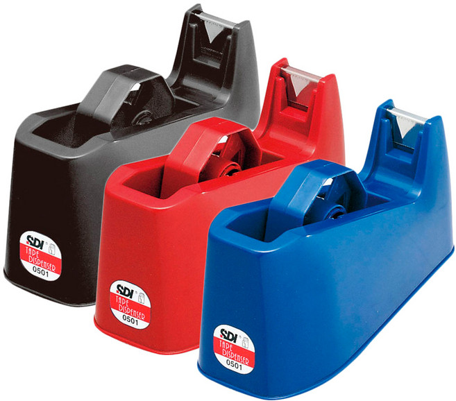 SDI 手牌 桌上型膠帶台 (大), Black, Red, Blue, 1個