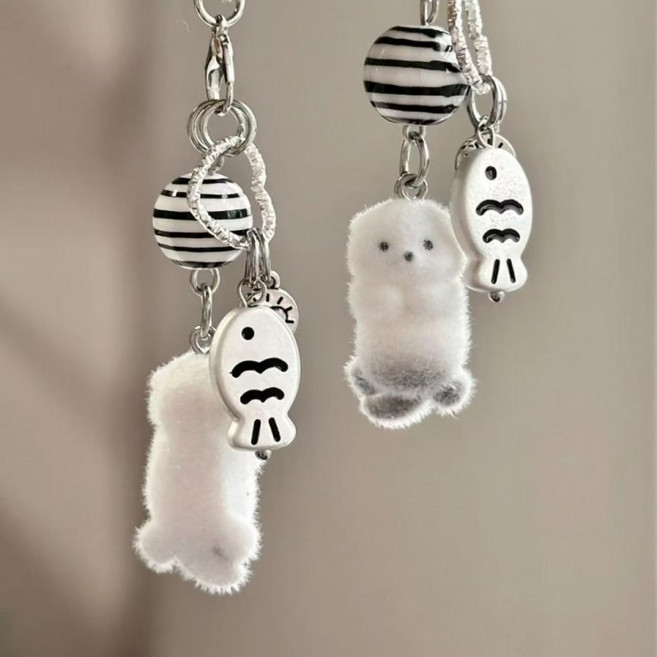 [보리별] 수달키링 해양 동물 귀여운 수영천재 동물원 테마 캐릭터 해달키링 키홀더