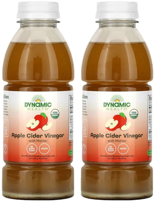 다이나믹 헬스 애플 사이다 비니거 초모함유 473ml 애사비 사과 식초 무가공 2개 - 쿠팡