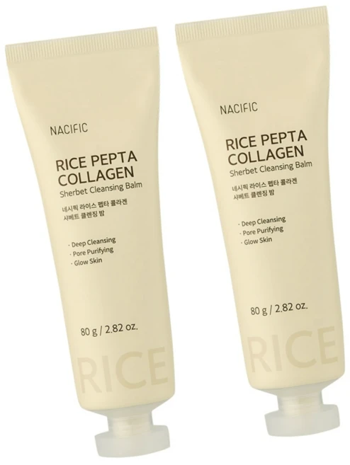네시픽 라이스 펩타 콜라겐 샤베트 클렌징 밤 80g, 2개 - 쿠팡