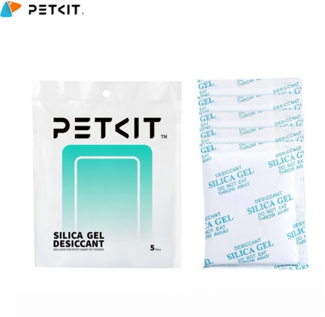 PETKIT 스마트 피더용 교체 건조제 방부제 방습제 - 투명 실리카겔 비즈 5팩, 01 5 Desiccant