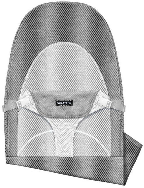 IGRATENS 바운서용 패브릭 시트 - Baby Bjorn 바운서 밸런스 소프트 & 블리스용 커버 통기성 메시 피부 친화적 세탁기 사용 가능 네이비 블루 442184, 회색