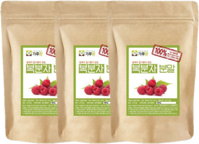 가루랑 100% 국산 복분자분말 선식, 3개, 200g