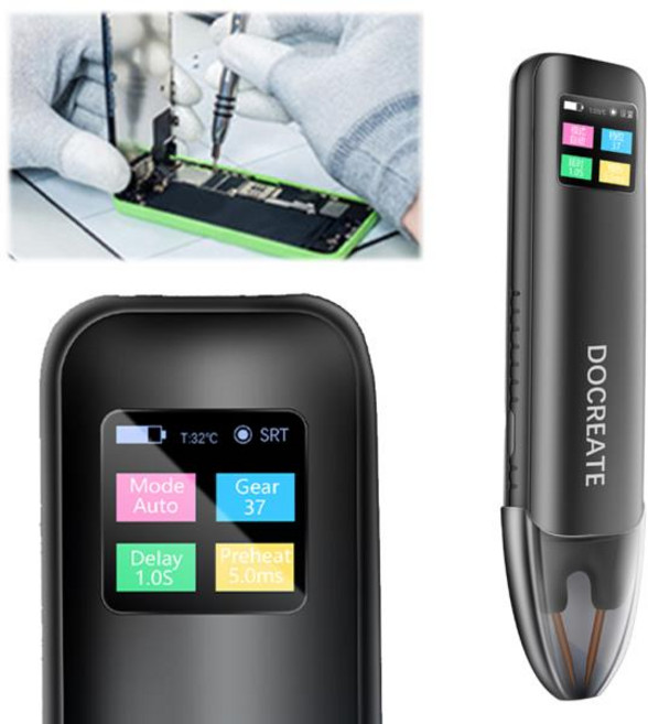 소형용접기 휴대용 미니 배터리 용접기 조정 가능한 스폿 용접 도구 키트 99 기어 1.3 인치 컬러 스크린 18650 니켈 시트, 01 CHINA, 1개