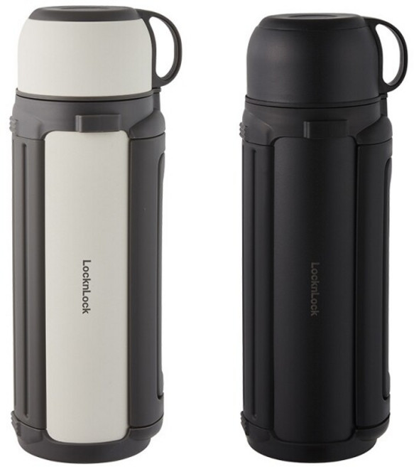 락앤락 아웃도어 대용량 보온병 [+가쯔 용기 1개] 세트 아기 분유 마호병 보온보냉 텀블러, 1.8L, 아이보리, 1개