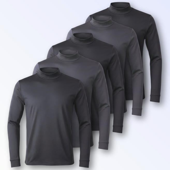 [5P] macci (마찌) 히트포뮬러 남자 기능성 기모 목폴라 반목 긴팔 티셔츠 (정품)