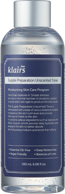 클레어스 서플 프레퍼레이션 언센티드 토너, 180ml, 1개 - 쿠팡