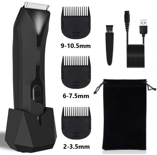 Elektrische Body Tondeuse Voor Mannen Ballen Scheerapparaat Clipper Mannelijke Gevoelige Intieme, 검은색, 하나, 1개