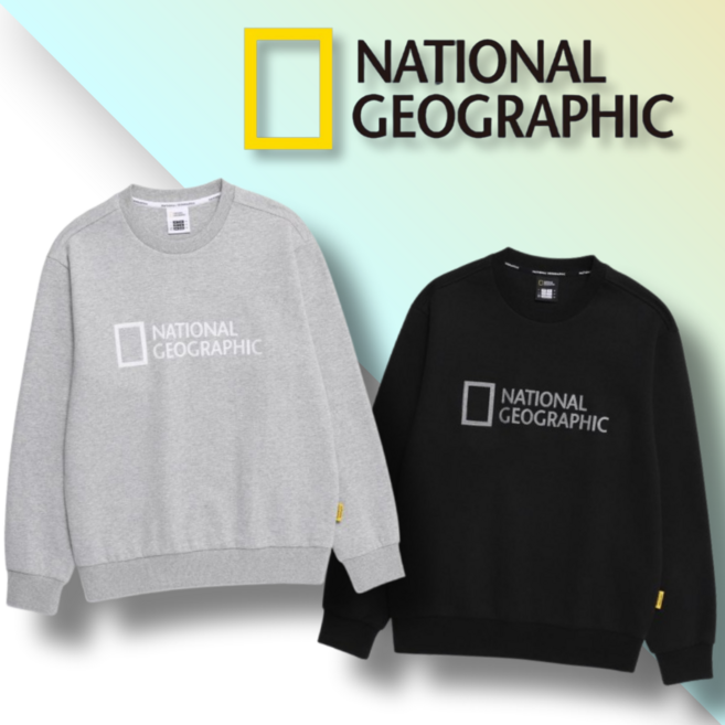 국내매장정품 내셔널지오그래픽 맨투맨 NATIONAL 캐주얼 맨투맨 남녀공용 남성 맨투맨 여성 맨투맨 라운드 긴팔 티셔츠 캐주얼 긴팔 티셔츠 기본핏 맨투맨 티셔츠