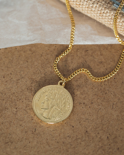 모두디자이너 실버925 프렌치 주화 코인 1.9 롱 목걸이 09