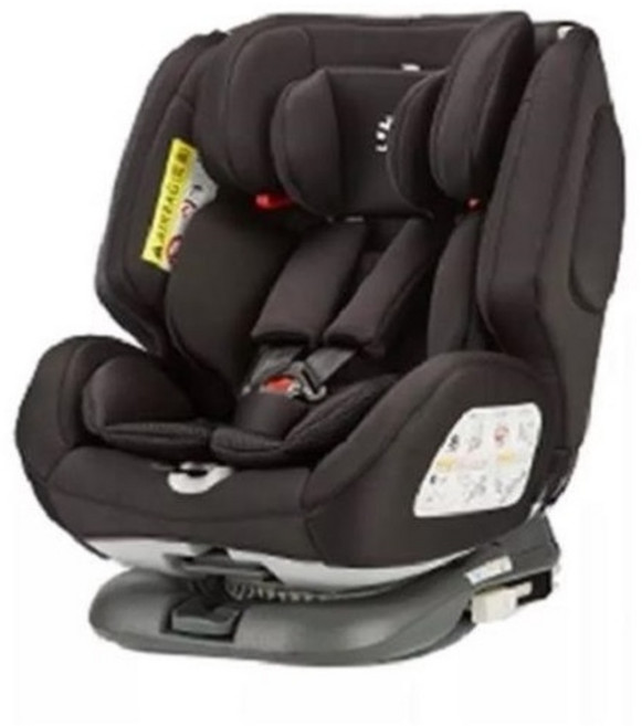 SafetyBaby 0-12歲 旋轉汽車安全座椅 ISOFIX/安全帶兩用 通風型, 金屬黑