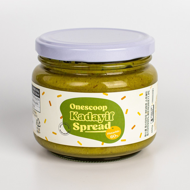 원스쿱 피스타치오 카다이프 스프레드 60% 잼 크림 스프레드 페이스트, 1개, 450g