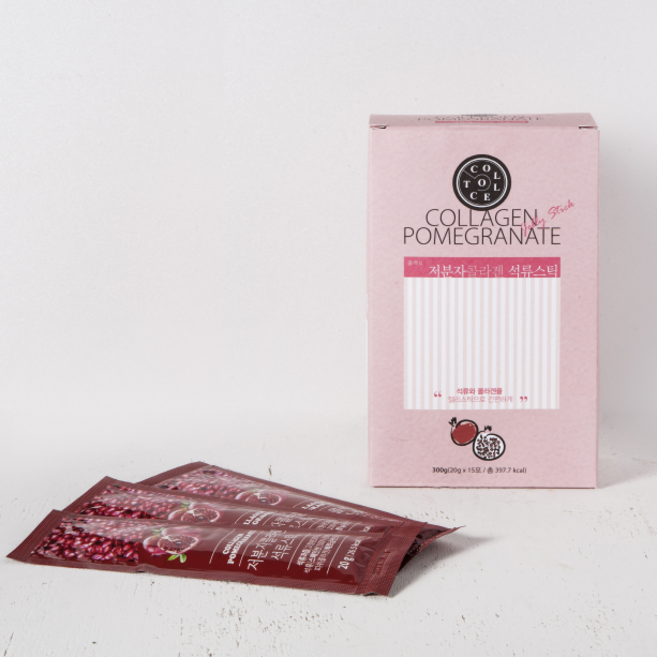 콜렉토 프리미엄 석류 콜라겐 젤리 스틱 저분자 피쉬 설 명절 설선물세트, 4개, 15개입, 300g