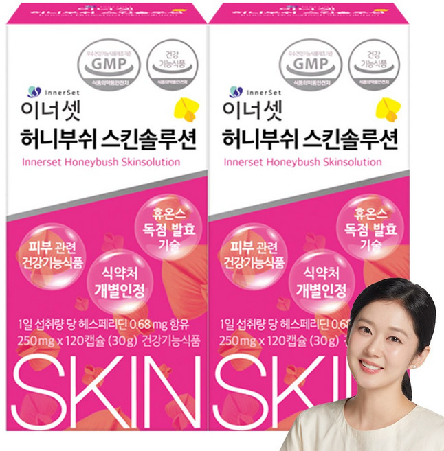 이너셋 허니부쉬 스킨솔루션 캡슐형, 120정, 2개