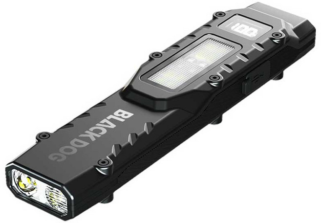 BLACKDOG 나이트 블레이드 R1 전술 포켓 초슬림 휴대용 손전등 배터리형 CBD2550ZM019, 1개, 블랙