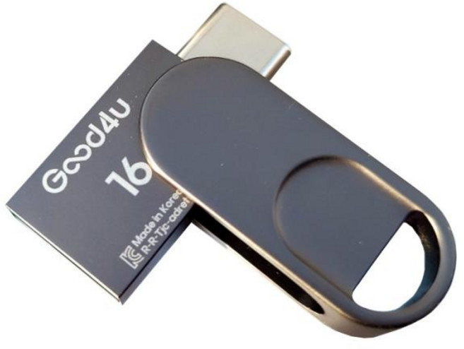 굿포유 OTG20 Type-C USB메모리 16GB 회전형 메탈