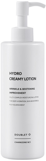 참존nc1 더블렛 크리미 로션 / 크림과 로션이 하나로 / 주름개선 미백 / 적당한 유분감 수분로션 / 보습+영양+탄력 / 판테놀 프로폴리스 발효 세라마이드/ ewg그린, 1개, 300g