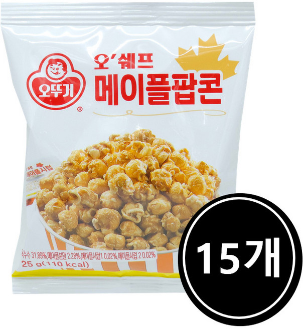 오뚜기 메이플팝콘 25g, 15개