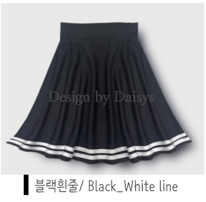 <정품/당일배송> 데이지에스 블랙프라이데이 초특가 /국산 /크리스마스 행사 아동용 치어리더 스커트 / 여아 블랙 플리츠 미니 스커트