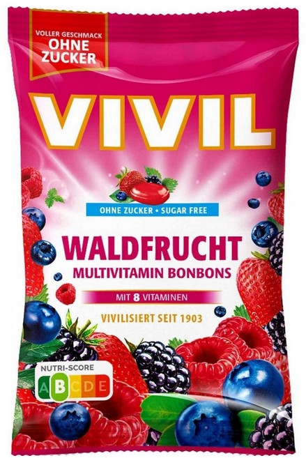 비빌 무설탕 캔디 와일드 후르츠 120g, 1개