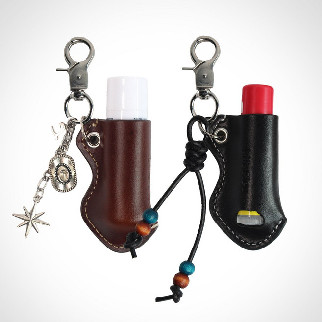 립밤 키링 립스틱 가죽 케이스 홀더 EDC 키홀더