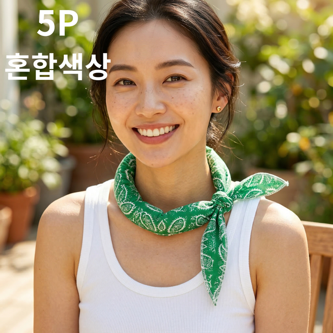 필해피 아이스 쿨스카프 쿨링 5p, 혼합색상