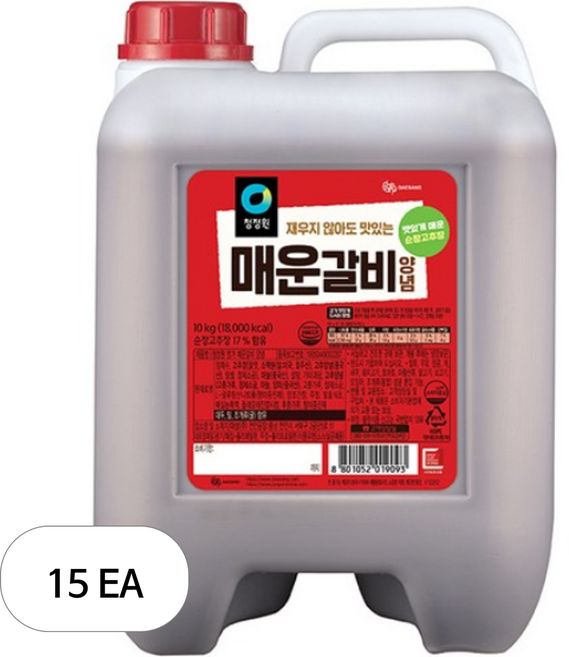 청정원 매운 갈비 양념, 10kg, 15개