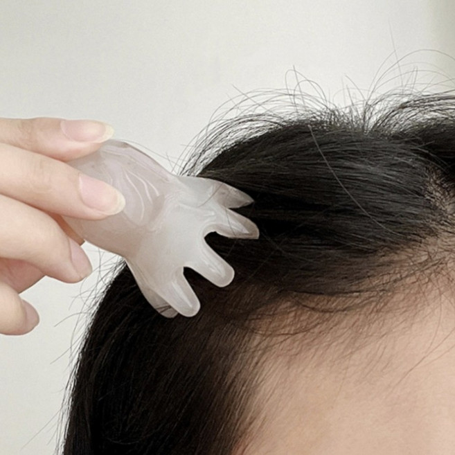 두피지압 마사지기 경락 마사지 두피 관리 휴대용 셀프케어, 1개, 베이비 핑크