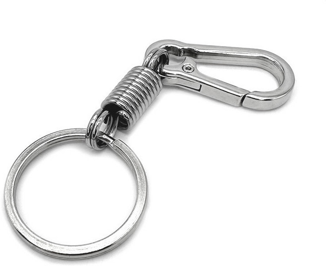 아이베란다 스프링 고리 카라비너 미니 버클 키링 실버, 05.스프링 고리 카라비너 DC 104mm, 1개