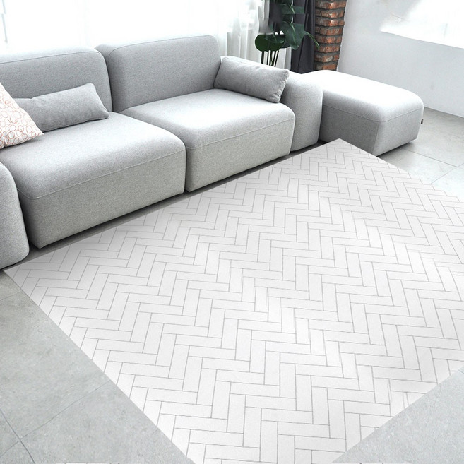 화이트 헤링본 200x300cm 놀이방 발코니 층간소음 매트 거실 어린이집 놀이매트 유아매트 국산