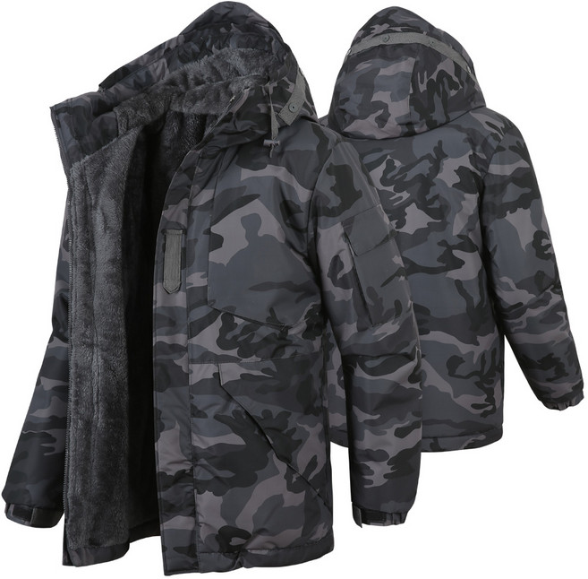 포커스코리안 겨울 남자패딩 군용 밀리터리 보아털 방수방풍 작업복 PZ보아털야상패딩