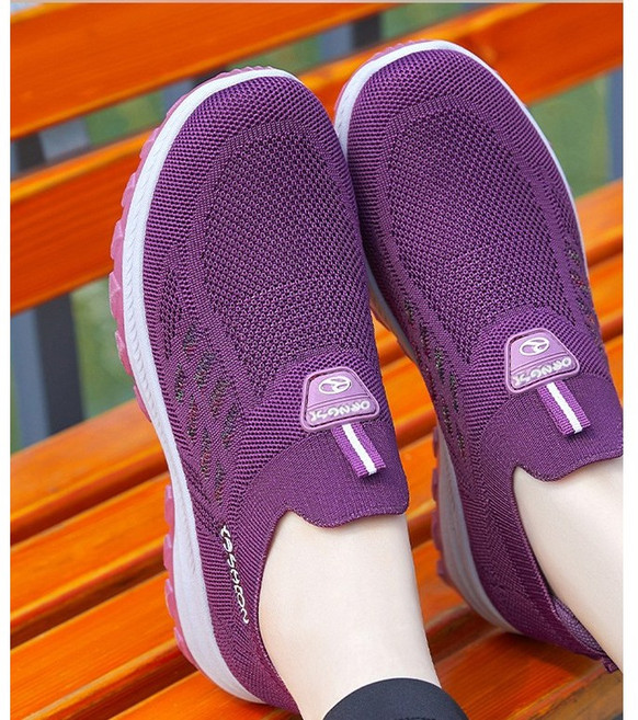 오늘코디 여성 슬립온 운동화 워킹화 경량 쿠션 편한신발 스니커즈 S2009