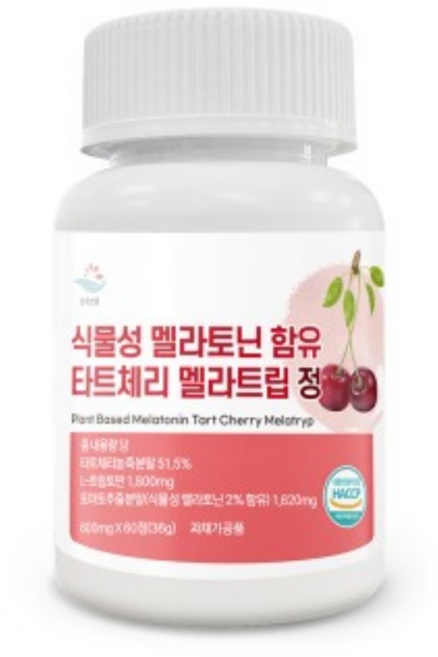 순수한줌 식물성 멜라토닌 함유 타트체리 멜라트립 정 36g, 1개, 60정