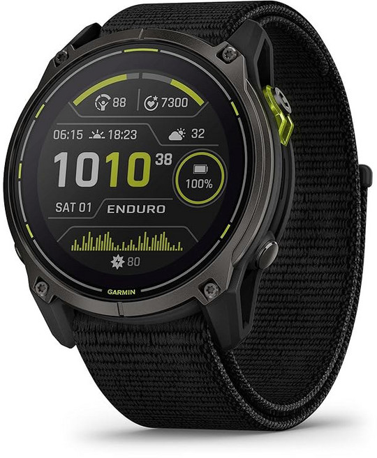 Garmin Enduro 3 u2013 51mm 솔라 사파이어 울트라 퍼포먼스 GPS 스마트워치 익스트림 배터리 수명 디테일 매핑 내장 LED 손전등 카본 그레이 DL, 프리미엄 웨어러블™ 3 – 51mm 태양열 사파이어 울