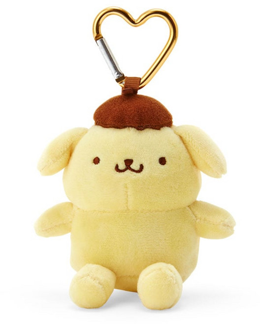 산리오 폼폼푸린 하트 카라비나 미니 마스코트 키링 키홀더 일본 직수입