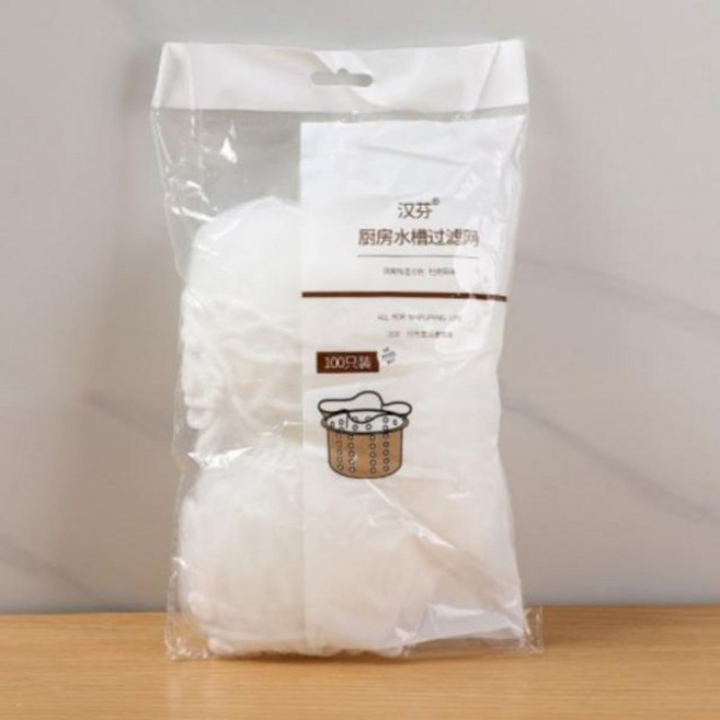 싱크대 배수구 거름망 100매 주방 청소 물 막힘 방지 일회용, 100ml X 100개