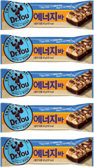 오리온 닥터유 에너지바, 40g, 5개