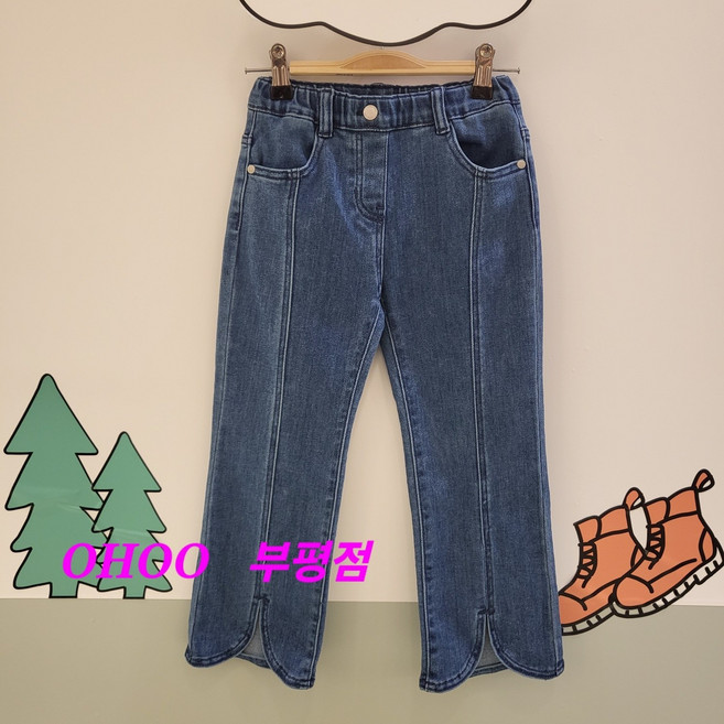 오후 부평점 25'NEW 텐션 굿~날씬 핏##밑단 디테일도 예쁜 보들 부츠컷 여아 데님팬츠