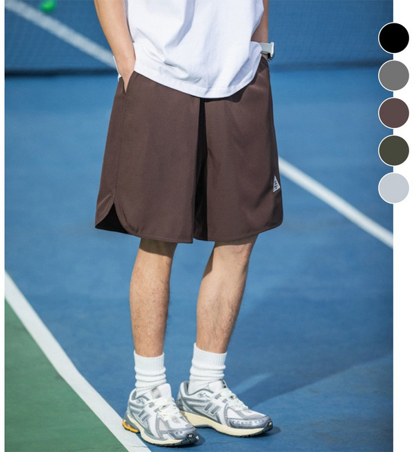 HANYO 곡선 트임 아웃도어 캐주얼 통기성 숏팬츠