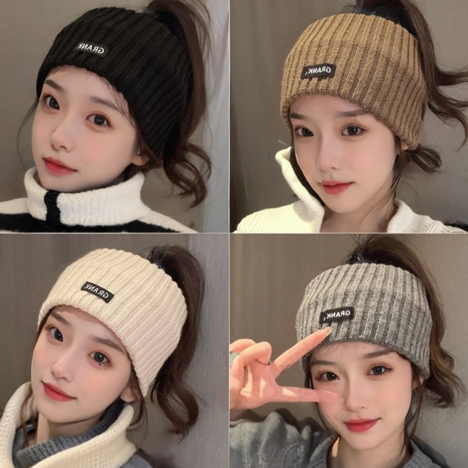 남여공용 심플 골지 와이드 니트 러닝 스포츠 헤어밴드 4개 세트