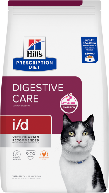 Hills 希爾思處方 貓 i/d 消化系統護理 處方飼料，專業配方呵護腸胃健康, 1個, 3.85kg