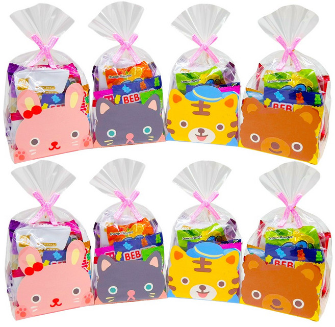 제이아트 어린이집 유치원 학교 생일 답례품 과자 간식 세트 구디백 단체간식 선물, 1개, 프렌들리간식꾸러미8봉